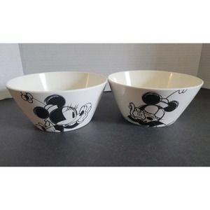 ZAK Designs Disney Mickey Mouse Sketch Cereal \Soup Bowls-Set Of 2- Melamine